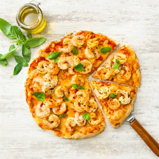 Garlic Prawn  pizza